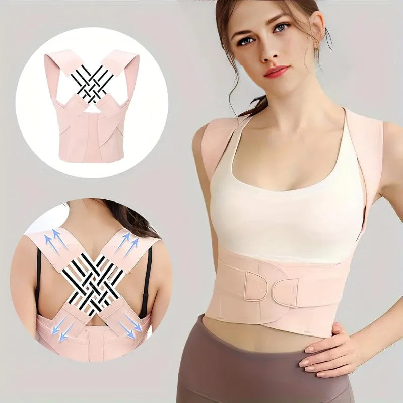 Adjustable Posture Corrector — Back & Shoulder Support Brace for Women