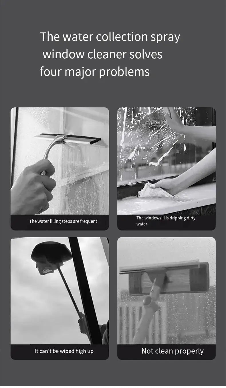 Cordless Electric Window Cleaner — Streak-Free Glass, Sprays & Wipes Automatically