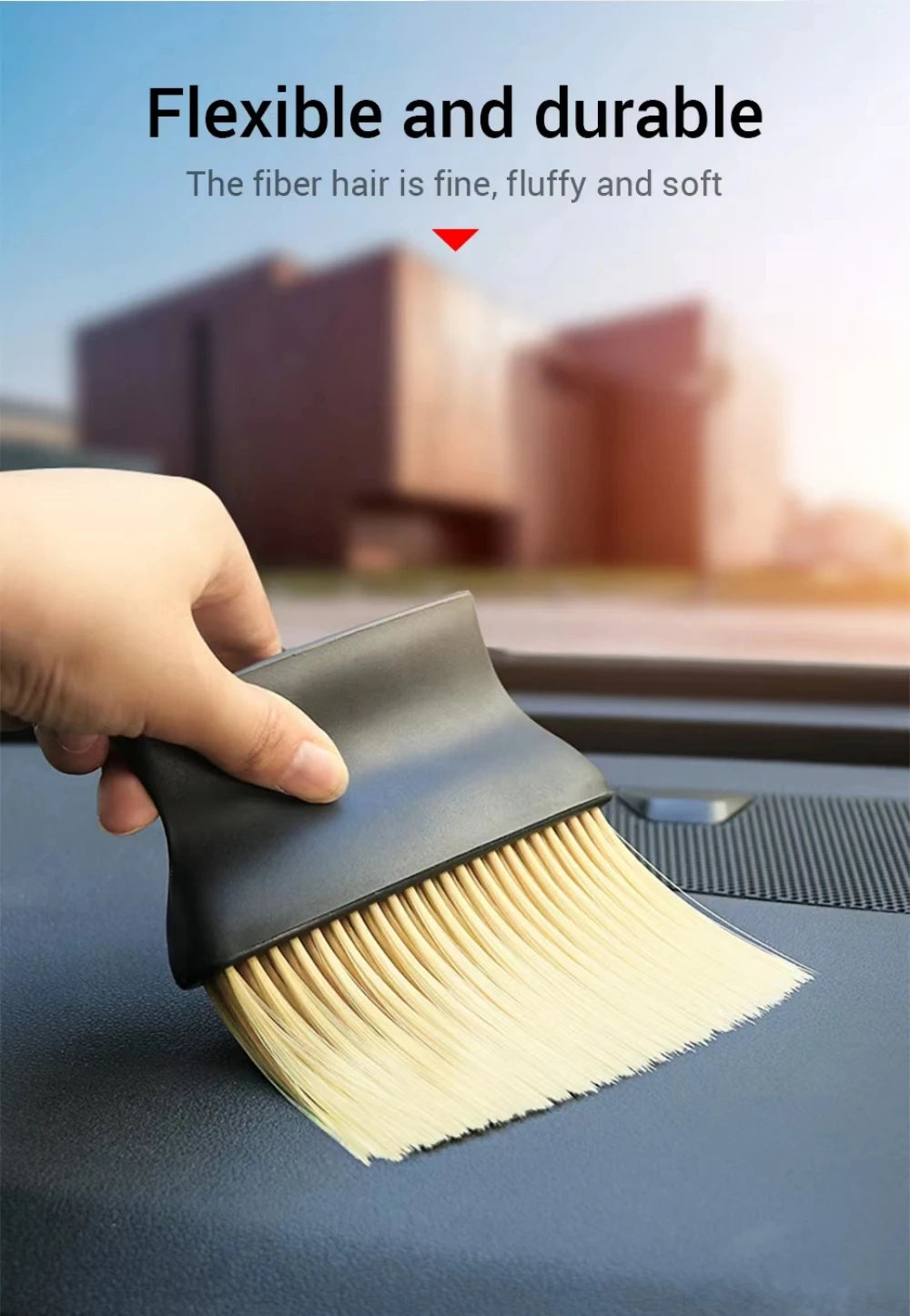 Soft Detailing Brush — Dust & Grime Cleaner for AC Vents, Car Interiors & Keyboards