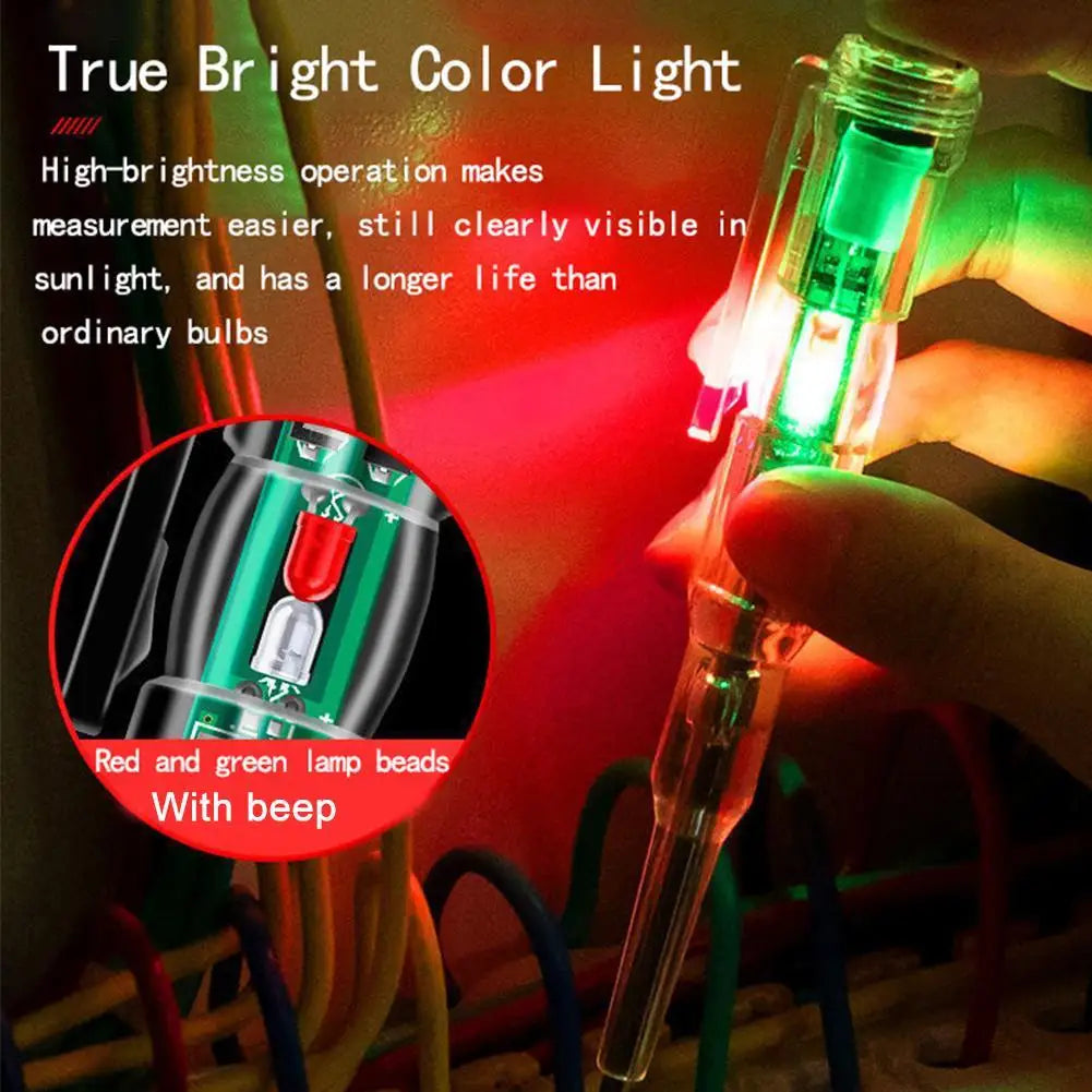 Non-Contact Voltage Tester Pen with Light & Sound Alert — Live Wire & Outlet Detector