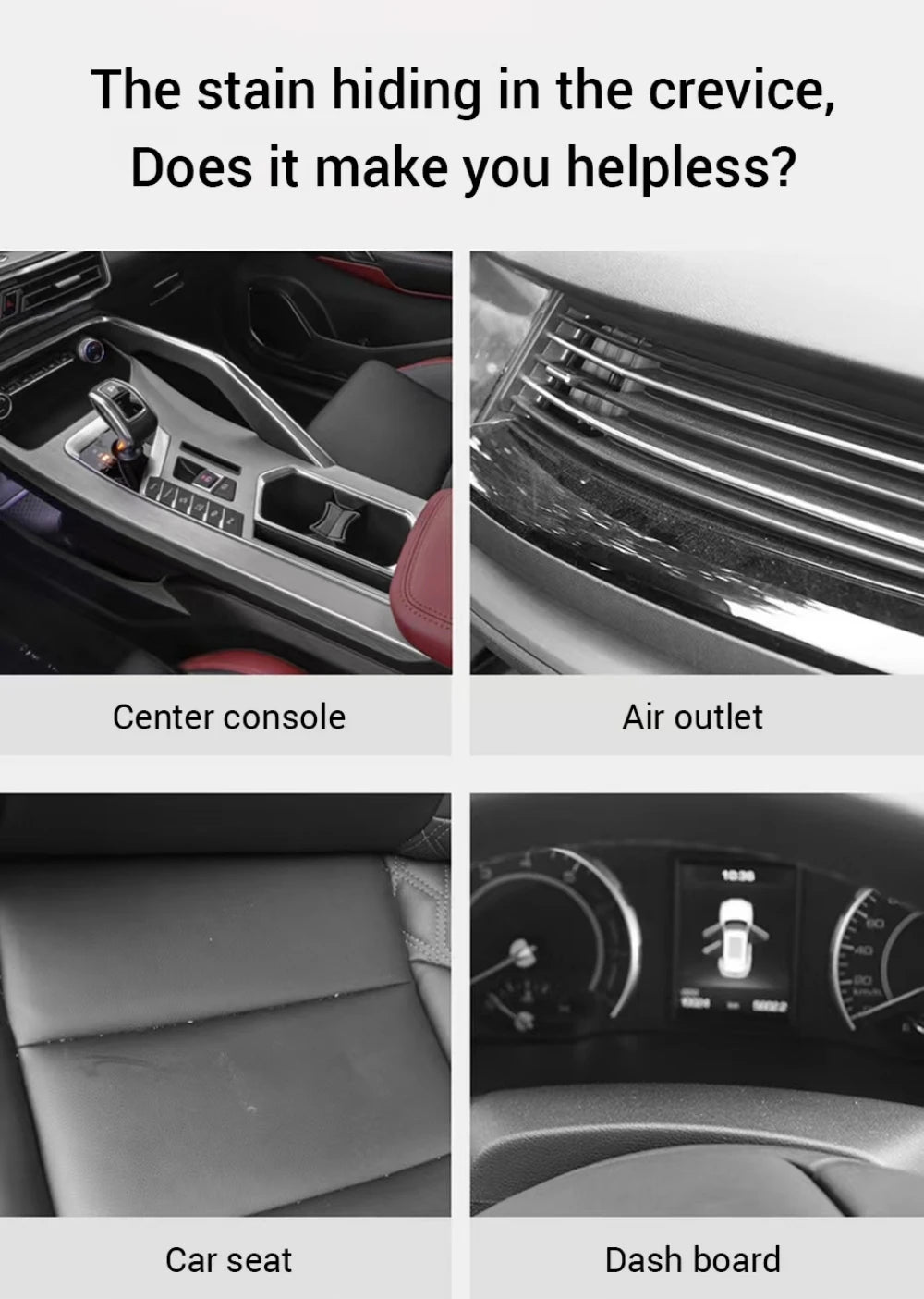 Soft Detailing Brush — Dust & Grime Cleaner for AC Vents, Car Interiors & Keyboards