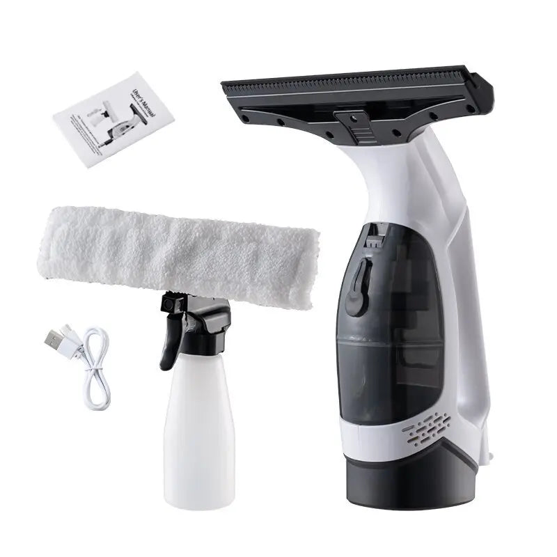 Cordless Electric Window Cleaner — Streak-Free Glass, Sprays & Wipes Automatically