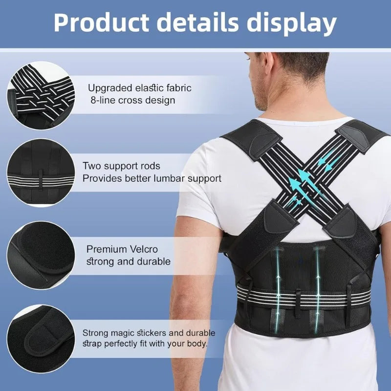 Adjustable Posture Corrector — Back & Shoulder Support Brace for Women