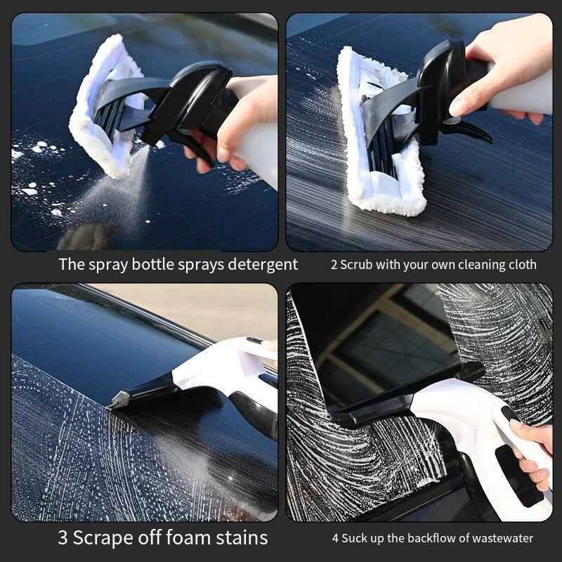 Cordless Electric Window Cleaner — Streak-Free Glass, Sprays & Wipes Automatically