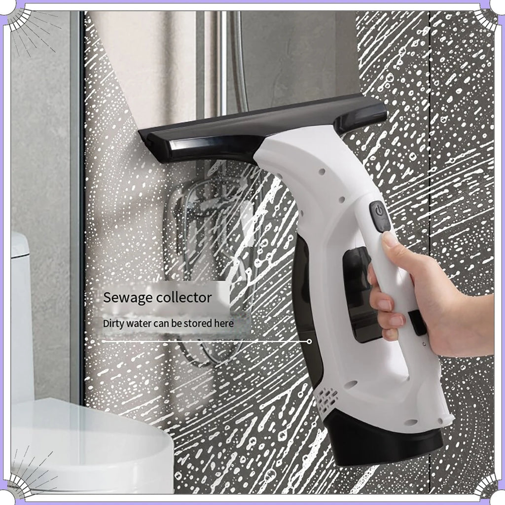 Cordless Electric Window Cleaner — Streak-Free Glass, Sprays & Wipes Automatically