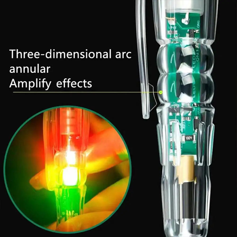 Non-Contact Voltage Tester Pen with Light & Sound Alert — Live Wire & Outlet Detector