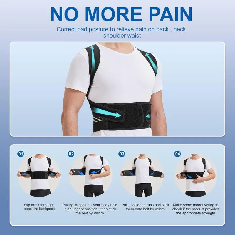 Adjustable Posture Corrector — Back & Shoulder Support Brace for Women